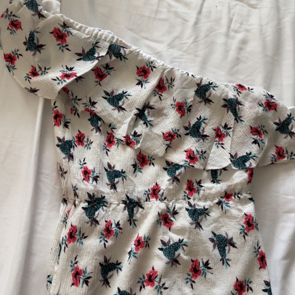 Club Monaco Kellbee One-shoulder Dress Pineapple Print - Picture 3 of 7